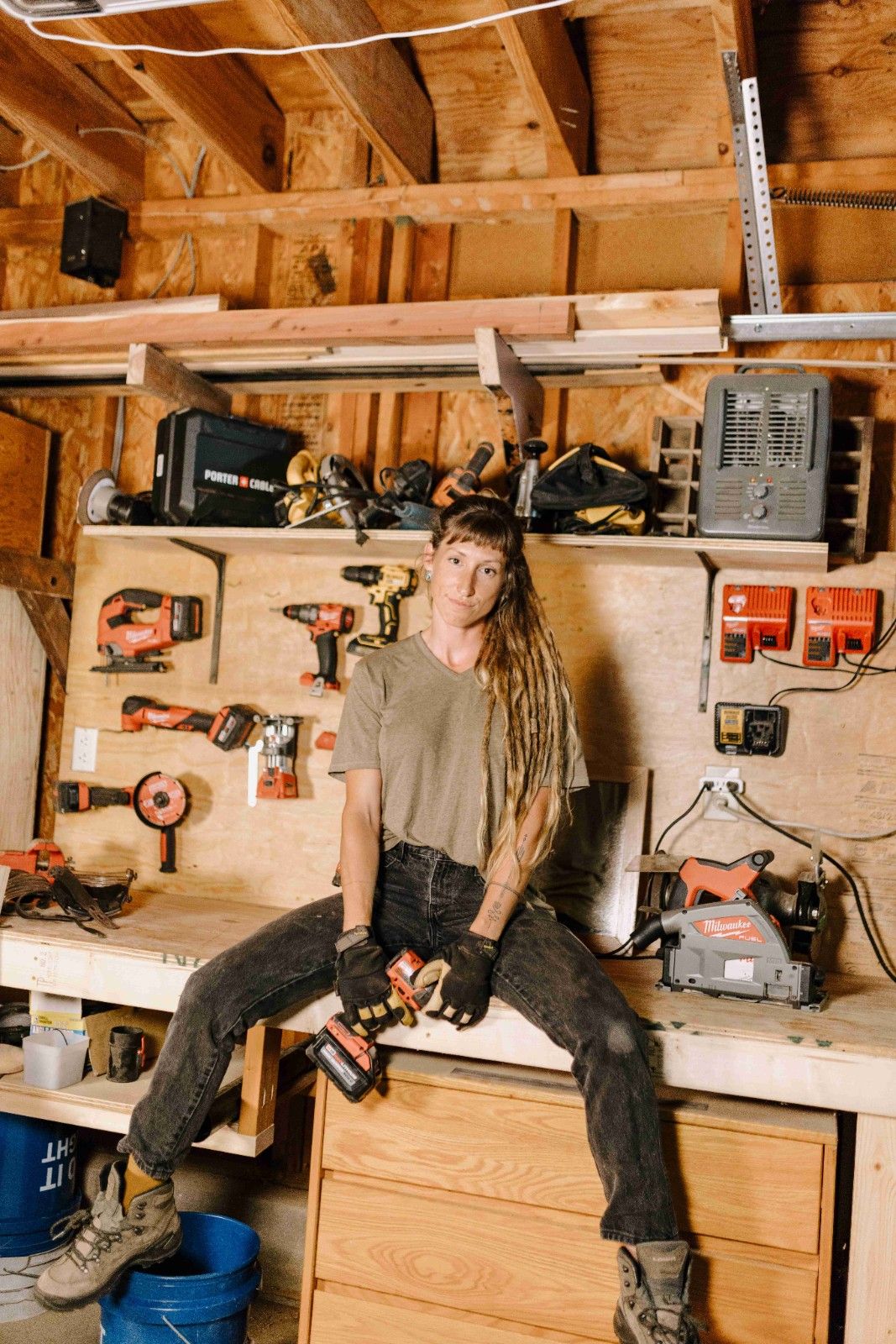 Suzy in workshop